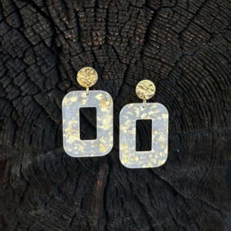 Ohrringe Transparent Gold