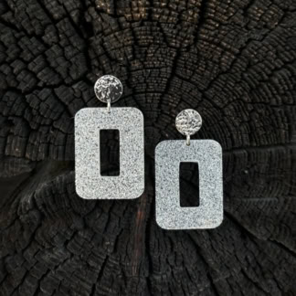 Ohrringe Silber Glitzer