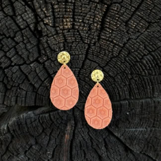 Ohrringe Leder Orange