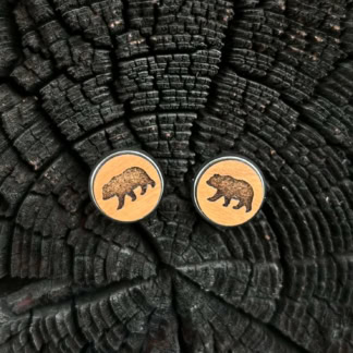 Ohrstecker Holz Bär